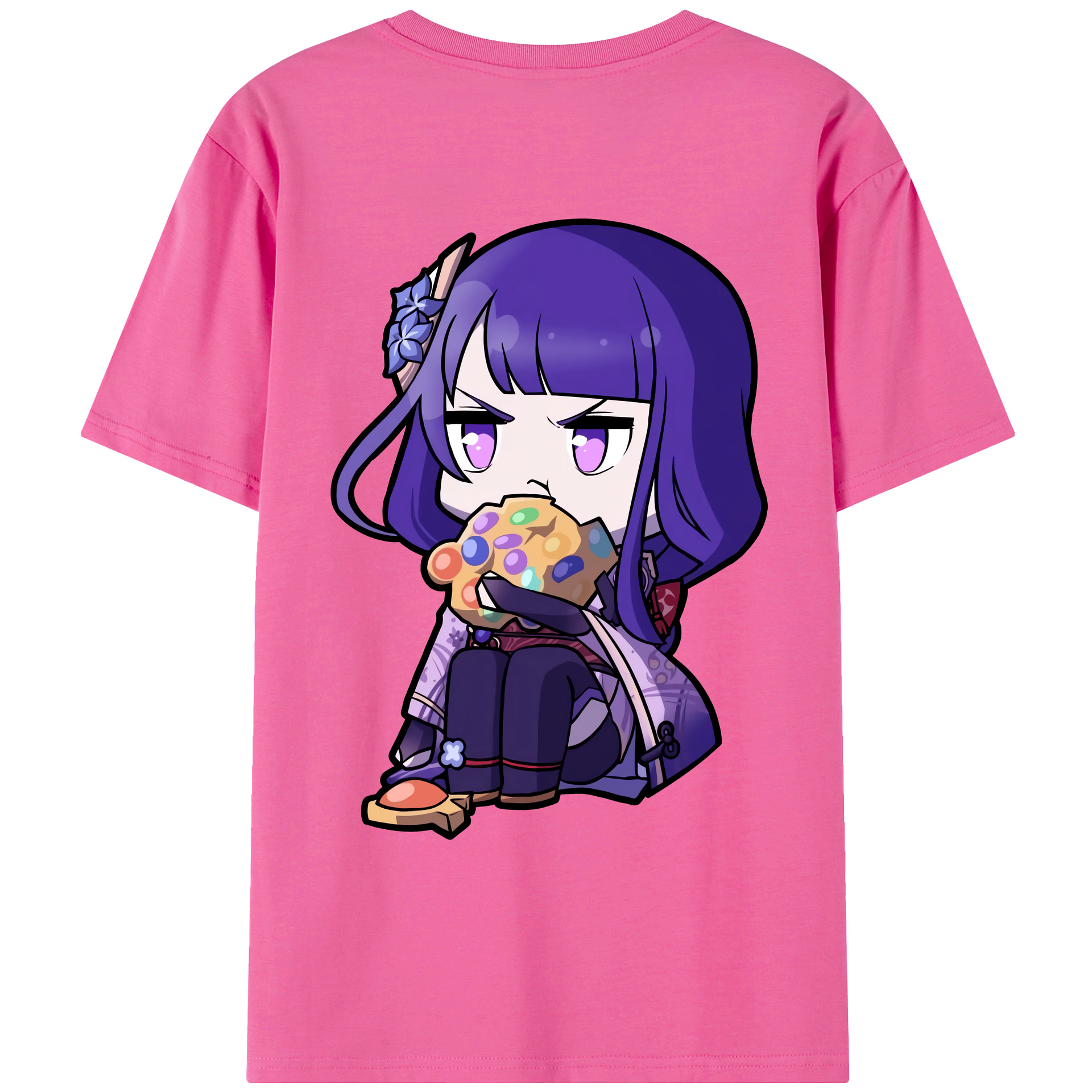 げんし神 雷電将軍 らいでんしょうぐん genshin Raiden Shogun レディース半袖Tシャツ(バックプリント)